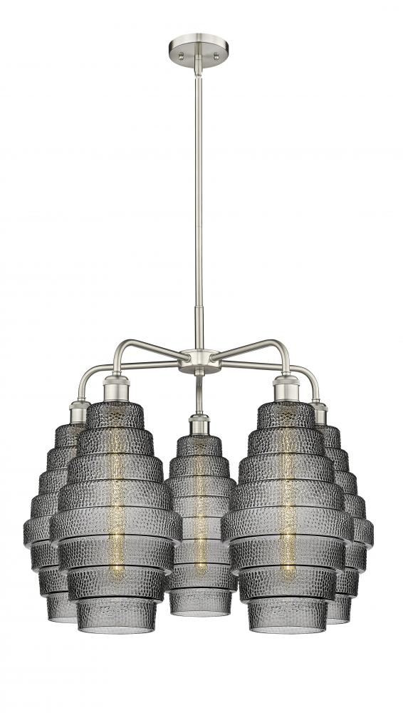 Cascade - 5 Light - 26 inch - Satin Nickel - Chandelier