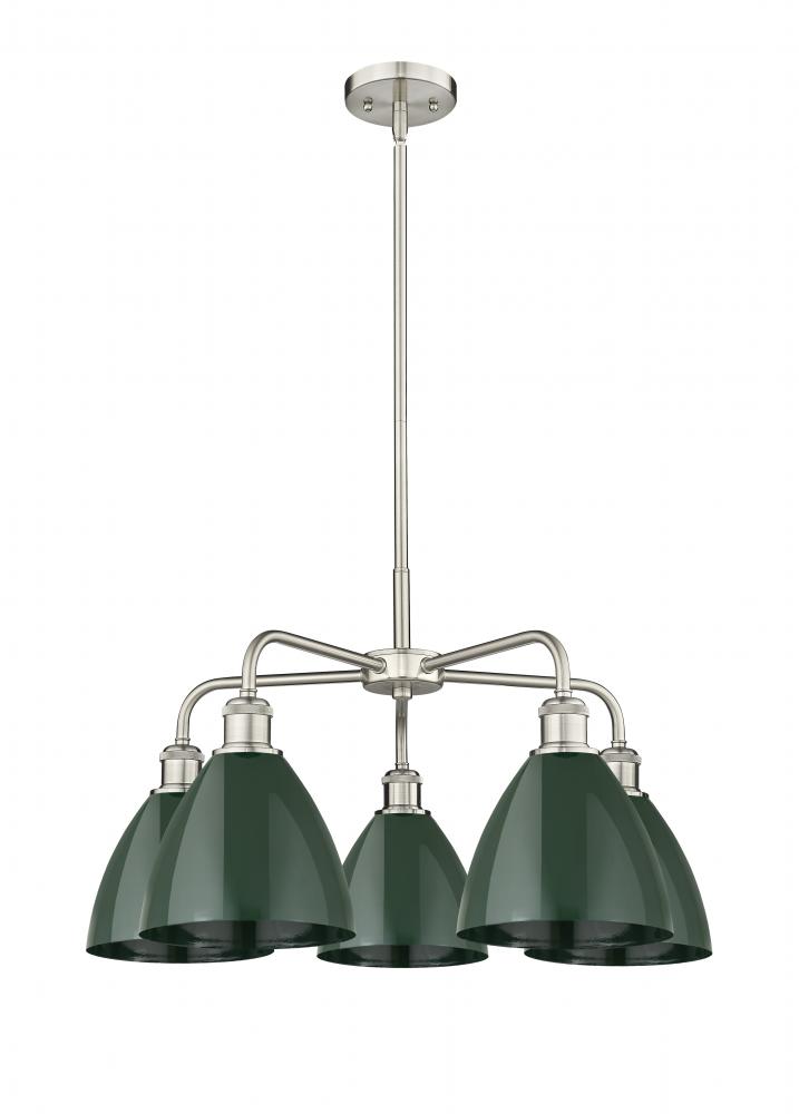 Plymouth - 5 Light - 26 inch - Satin Nickel - Chandelier