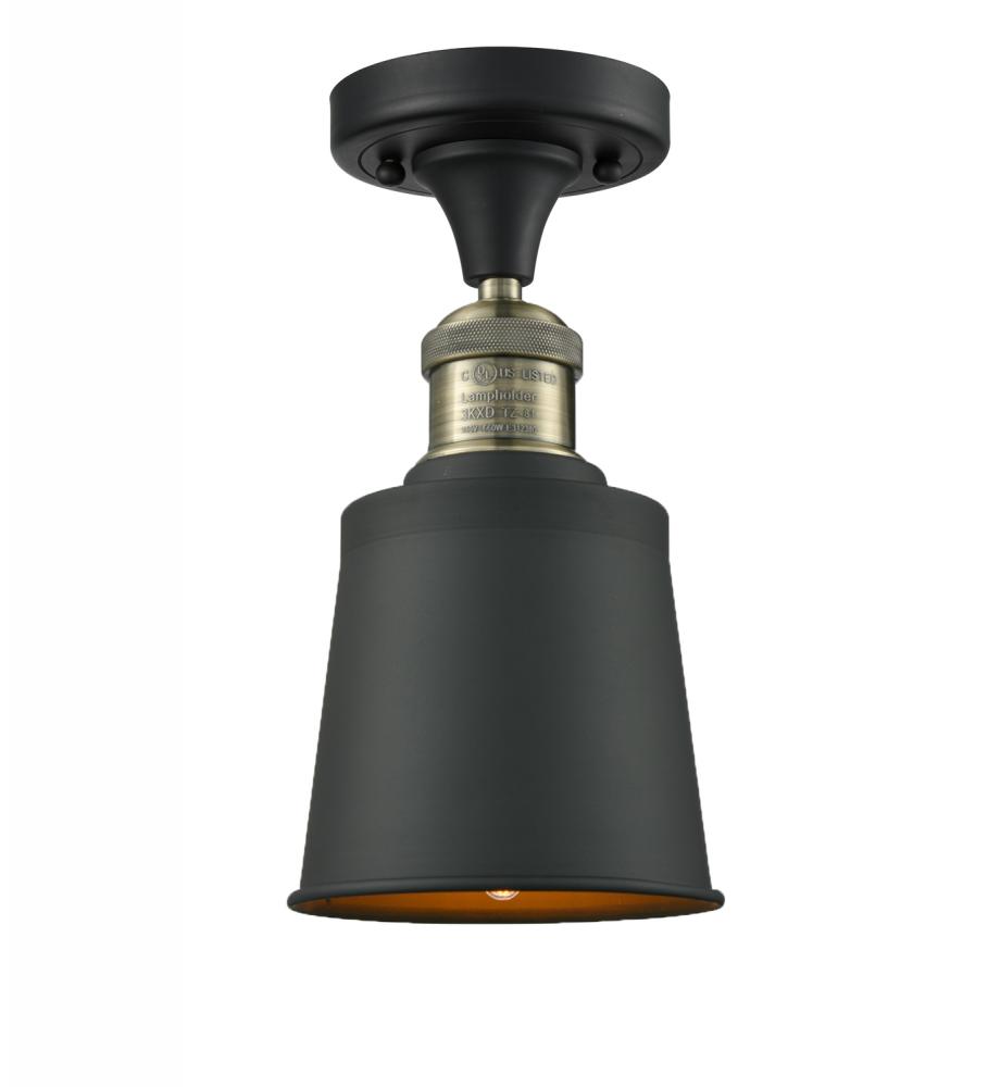 Addison - 1 Light - 5 inch - Black Antique Brass - Semi-Flush Mount