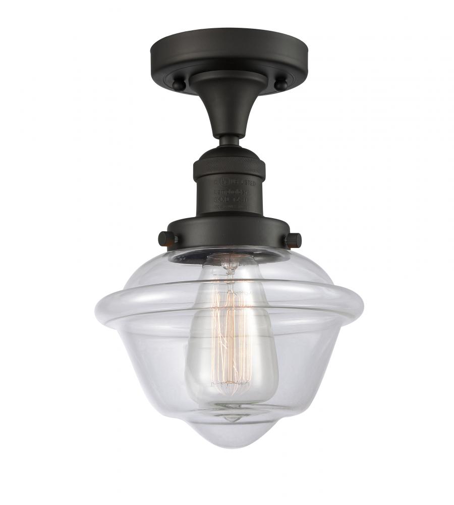 Oxford - 1 Light - 8 inch - Oil Rubbed Bronze - Semi-Flush Mount