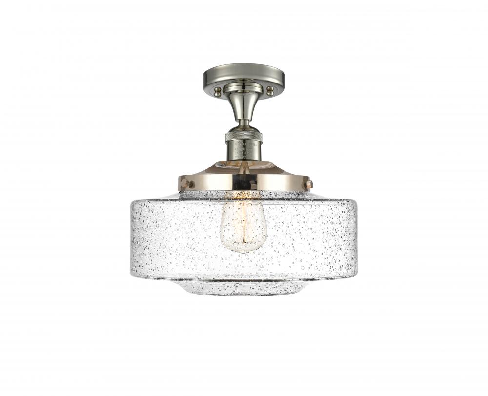 Bridgeton - 1 Light - 12 inch - Polished Nickel - Semi-Flush Mount