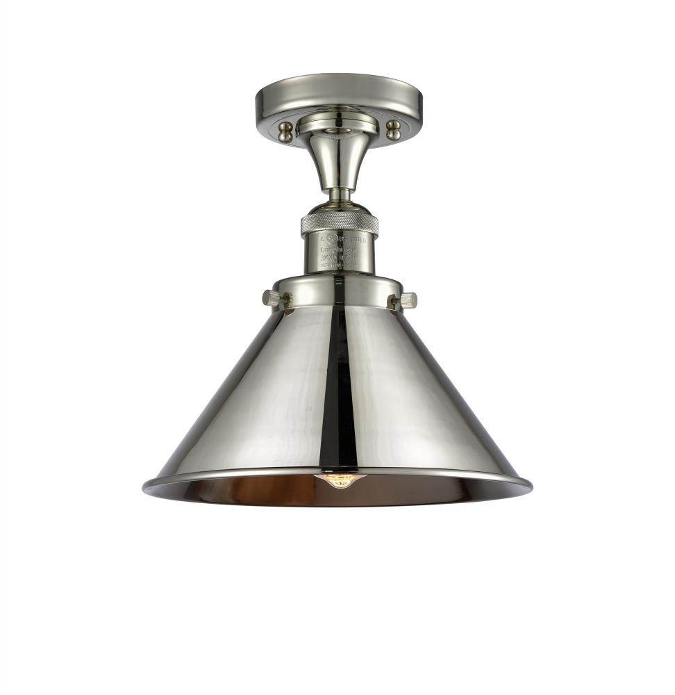 Briarcliff - 1 Light - 10 inch - Polished Nickel - Semi-Flush Mount