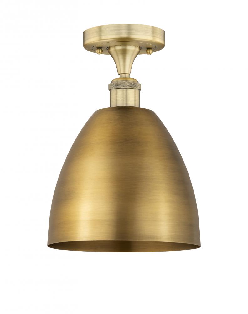 Bristol - 1 Light - 9 inch - Brushed Brass - Semi-Flush Mount