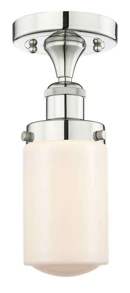 Dover - 1 Light - 5 inch - Polished Nickel - Semi-Flush Mount