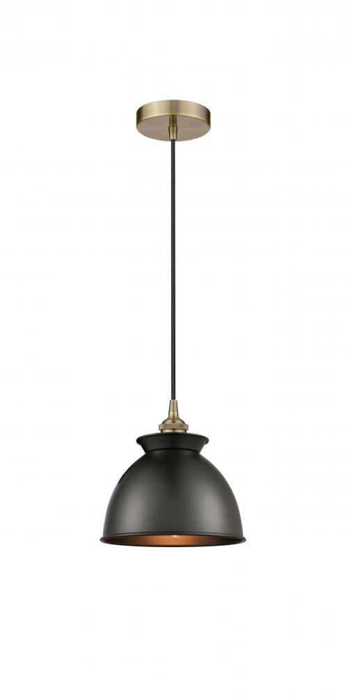 Adirondack - 1 Light - 8 inch - Polished Nickel - Cord hung - Mini Pendant