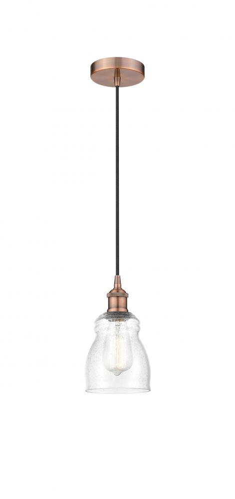 Ellery - 1 Light - 5 inch - Antique Copper - Cord hung - Mini Pendant