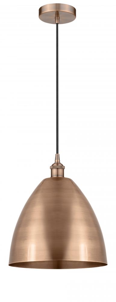 Bristol - 1 Light - 12 inch - Antique Copper - Cord hung - Mini Pendant