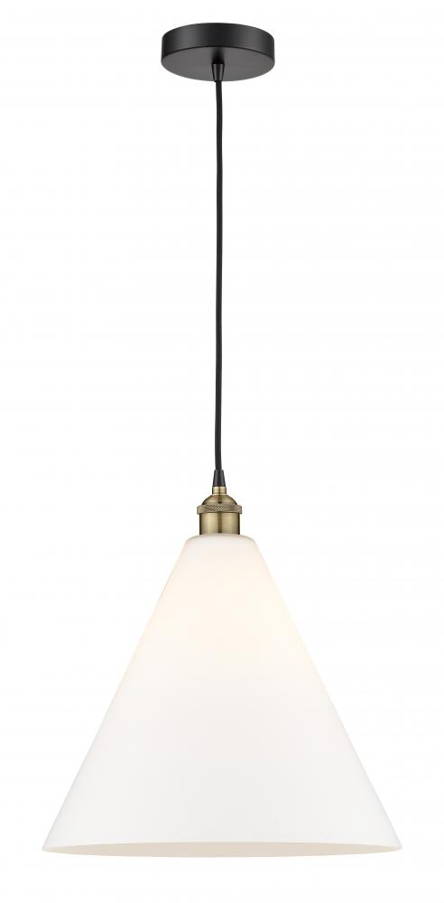 Berkshire - 1 Light - 16 inch - Black Antique Brass - Cord hung - Pendant