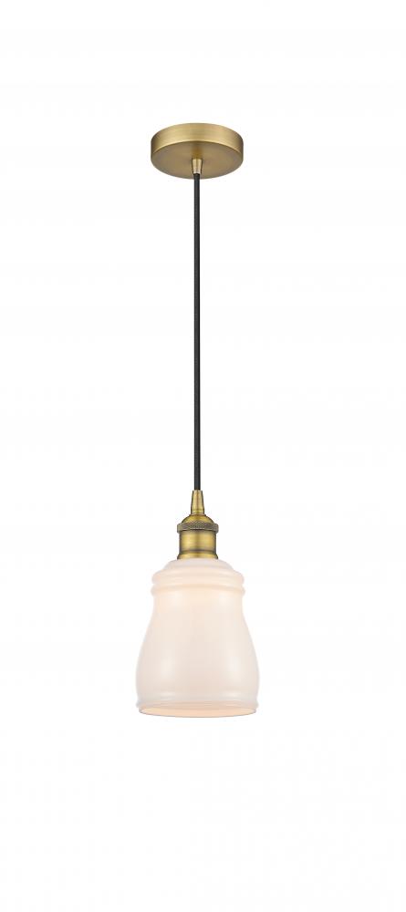 Ellery - 1 Light - 5 inch - Brushed Brass - Cord hung - Mini Pendant