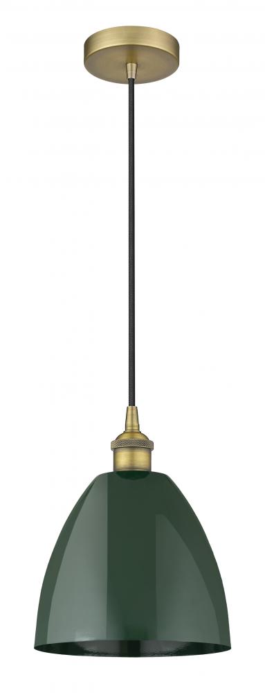 Plymouth - 1 Light - 9 inch - Brushed Brass - Cord hung - Mini Pendant