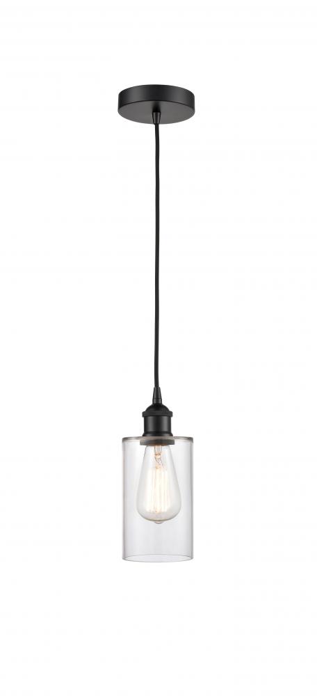 Clymer - 1 Light - 4 inch - Matte Black - Cord hung - Mini Pendant