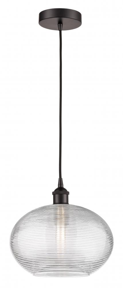 Ithaca - 1 Light - 12 inch - Oil Rubbed Bronze - Cord hung - Mini Pendant