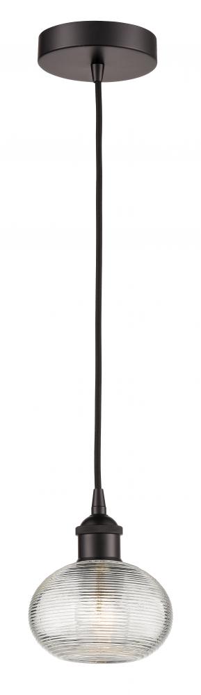 Ithaca - 1 Light - 6 inch - Oil Rubbed Bronze - Cord hung - Mini Pendant