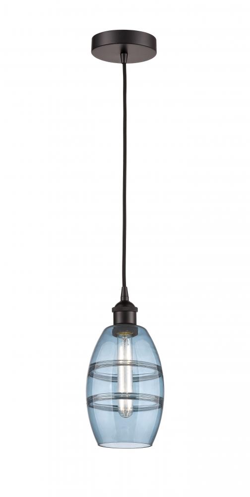 Vaz - 1 Light - 6 inch - Oil Rubbed Bronze - Cord hung - Mini Pendant