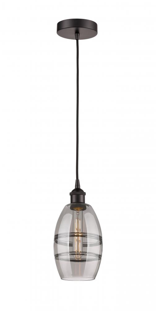 Vaz - 1 Light - 6 inch - Oil Rubbed Bronze - Cord hung - Mini Pendant