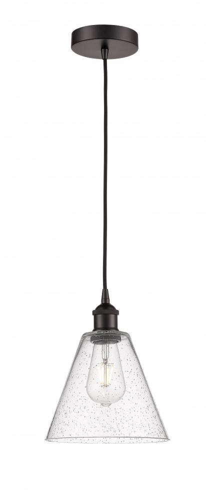 Berkshire - 1 Light - 8 inch - Oil Rubbed Bronze - Cord hung - Mini Pendant