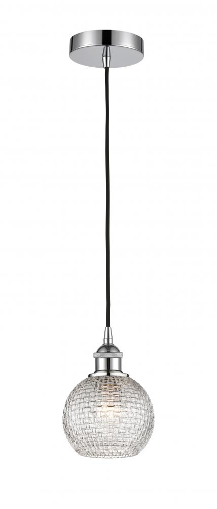 Athens - 1 Light - 6 inch - Polished Chrome - Cord hung - Mini Pendant