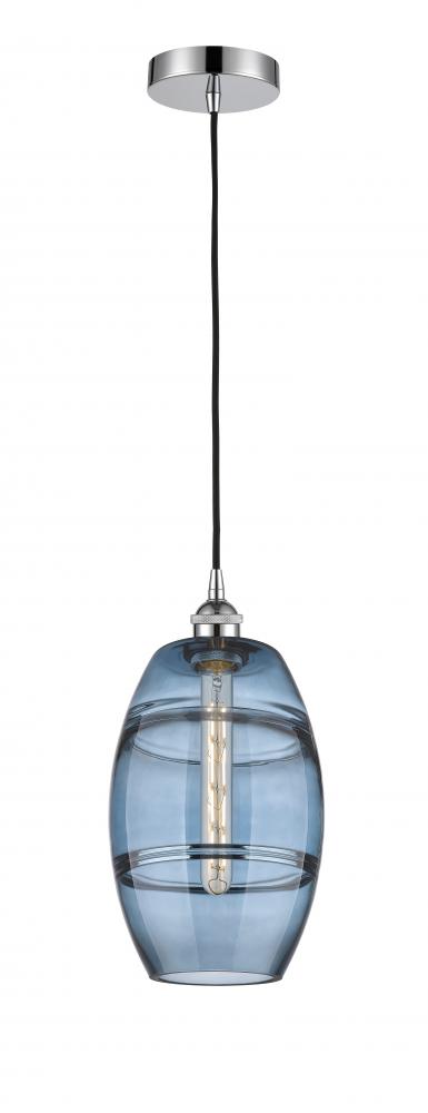 Vaz - 1 Light - 8 inch - Polished Chrome - Cord hung - Mini Pendant