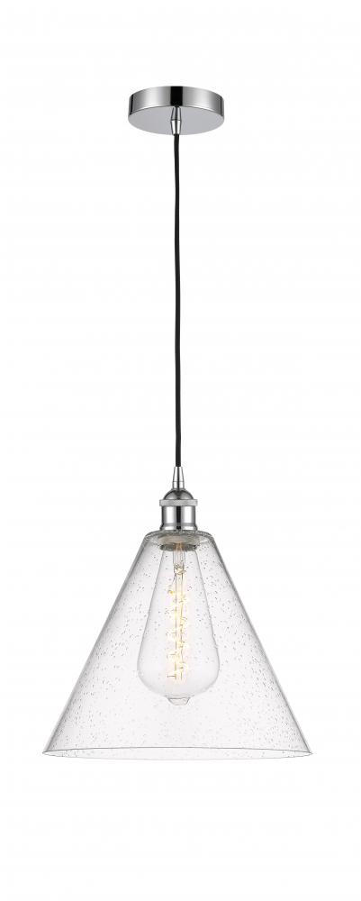 Berkshire - 1 Light - 12 inch - Polished Chrome - Cord hung - Mini Pendant