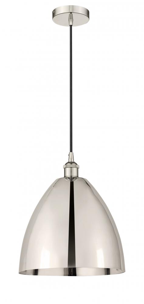 Bristol - 1 Light - 12 inch - Polished Nickel - Cord hung - Mini Pendant