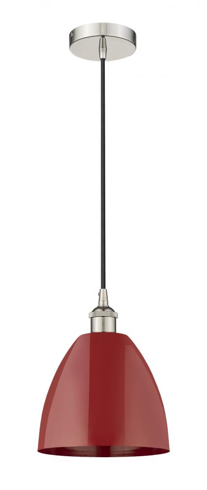 Plymouth - 1 Light - 9 inch - Polished Nickel - Cord hung - Mini Pendant