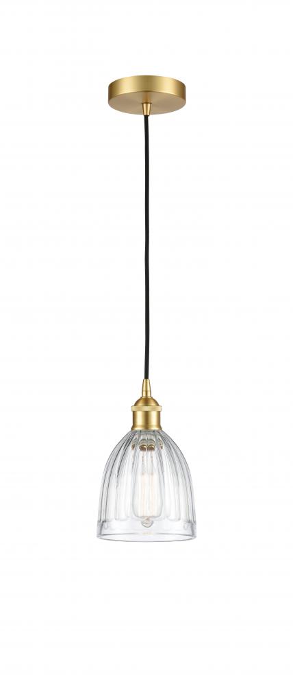 Brookfield - 1 Light - 6 inch - Satin Gold - Cord hung - Mini Pendant