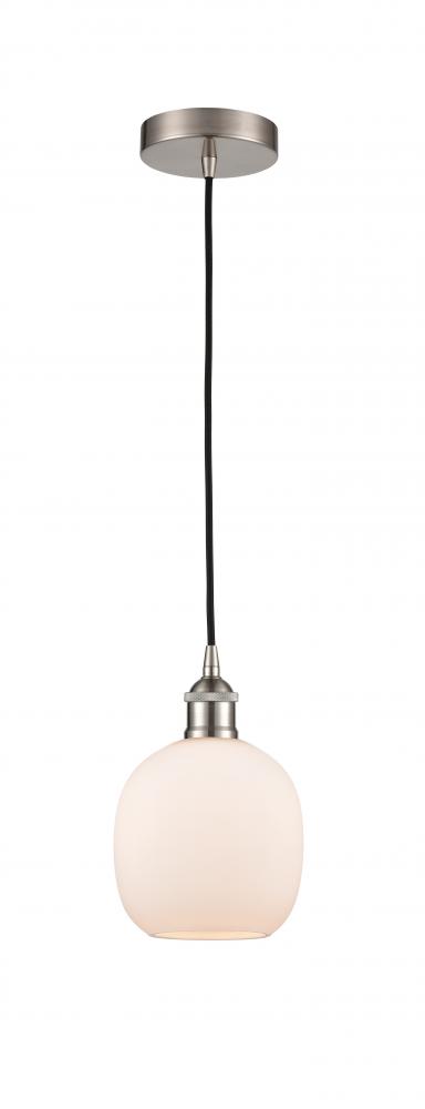 Belfast - 1 Light - 6 inch - Brushed Satin Nickel - Cord hung - Mini Pendant