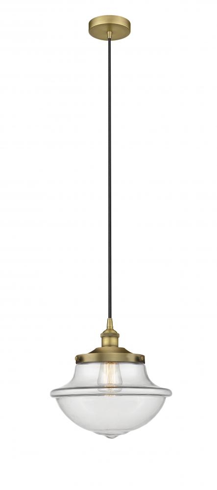 Oxford - 1 Light - 12 inch - Brushed Brass - Mini Pendant