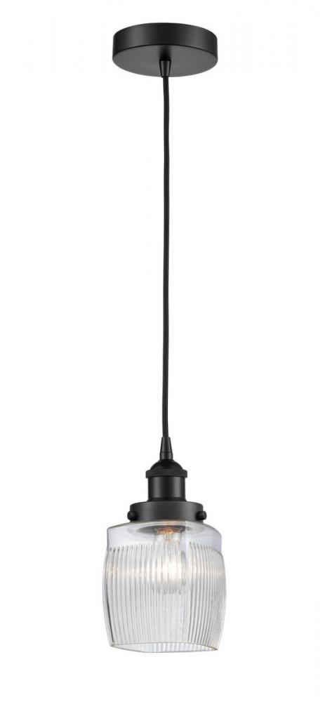 Colton - 1 Light - 6 inch - Matte Black - Cord hung - Mini Pendant