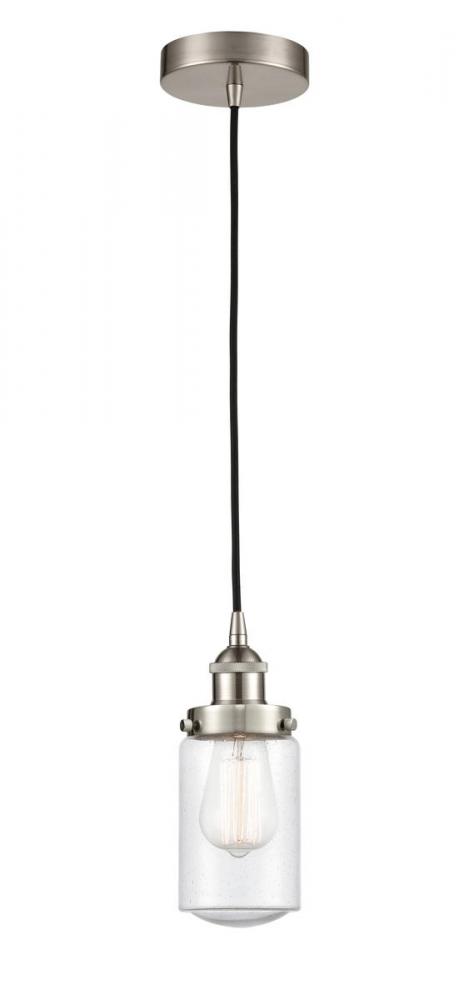 Dover - 1 Light - 5 inch - Brushed Satin Nickel - Cord hung - Mini Pendant