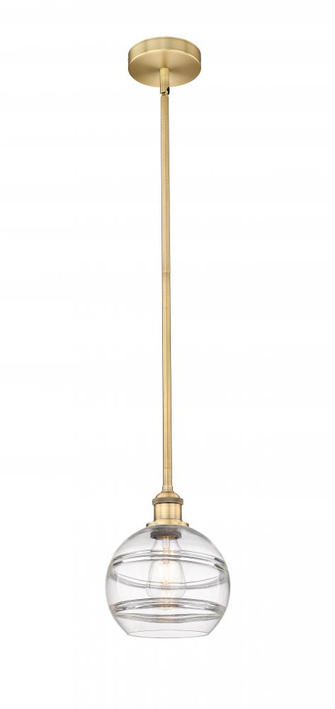 Rochester - 1 Light - 8 inch - Brushed Brass - Cord hung - Mini Pendant