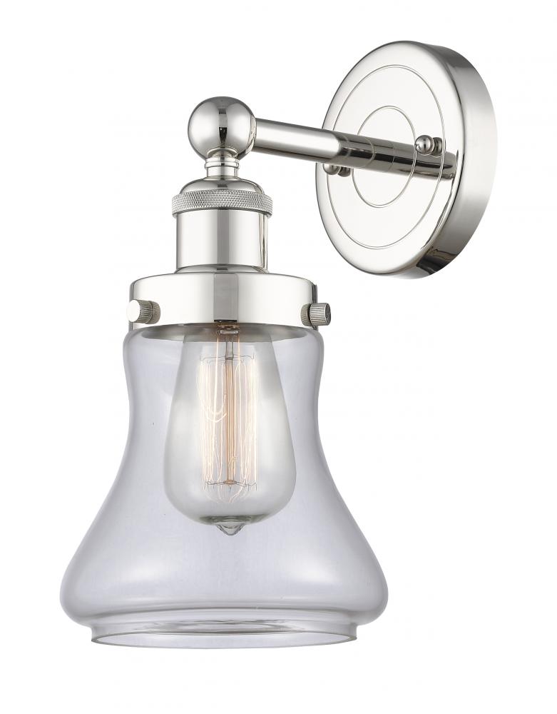 Bellmont - 1 Light - 6 inch - Polished Nickel - Sconce