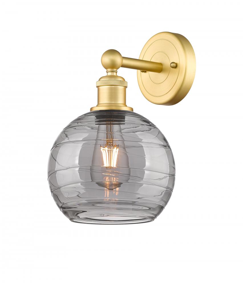 Athens Deco Swirl - 1 Light - 8 inch - Satin Gold - Sconce