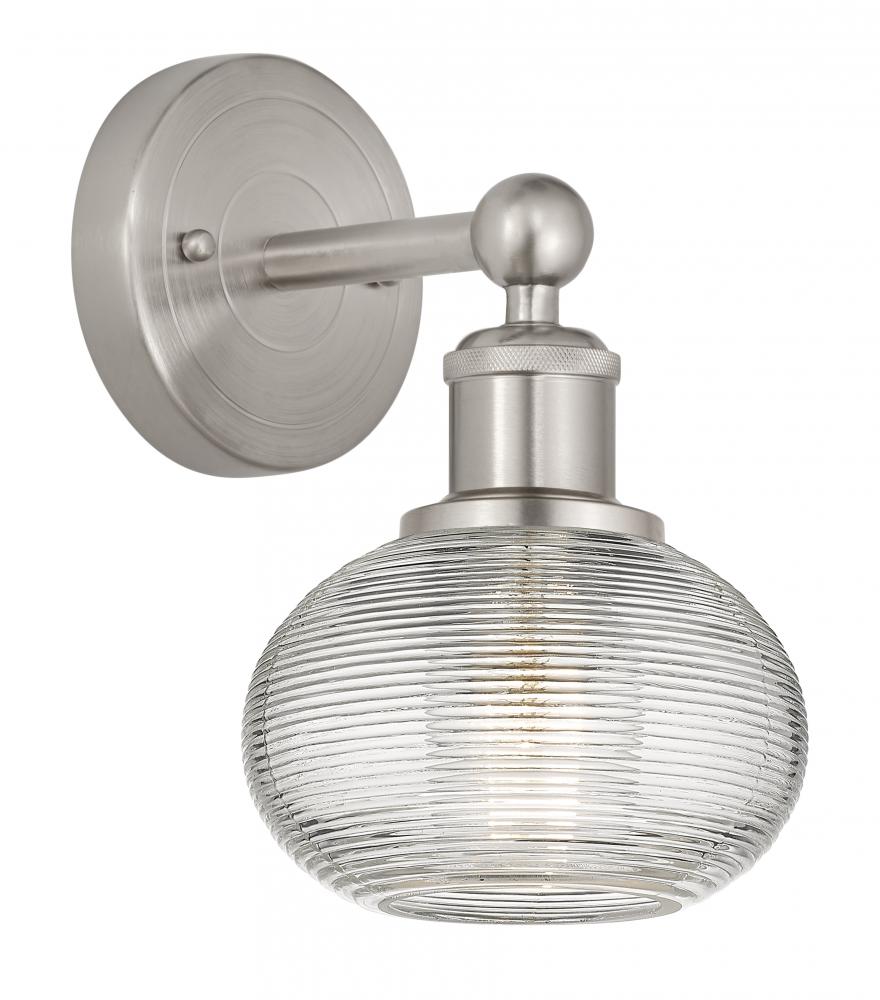 Ithaca - 1 Light - 6 inch - Brushed Satin Nickel - Sconce