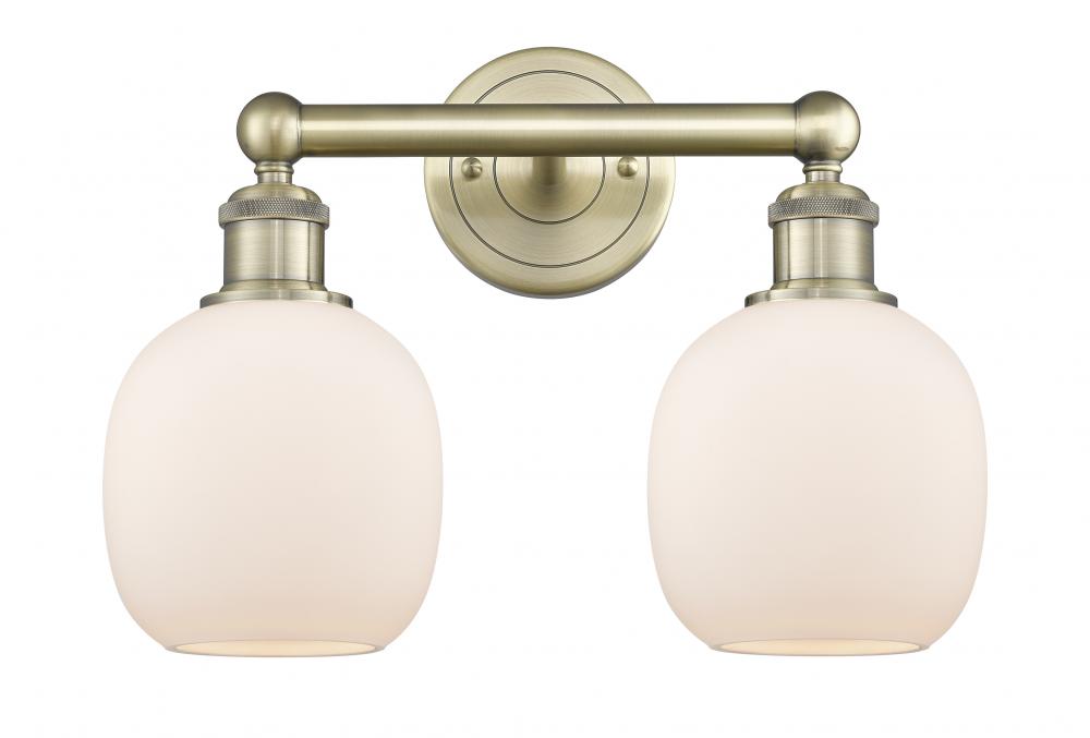 Belfast - 2 Light - 15 inch - Antique Brass - Bath Vanity Light