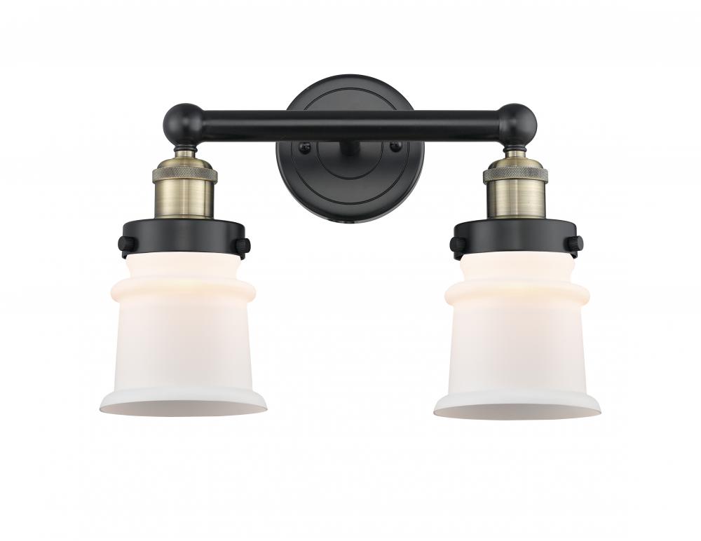 Canton - 2 Light - 14 inch - Black Antique Brass - Bath Vanity Light