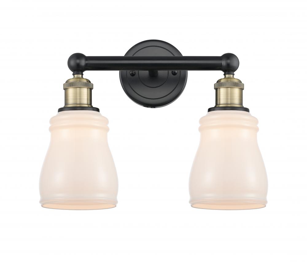 Ellery - 2 Light - 14 inch - Black Antique Brass - Bath Vanity Light