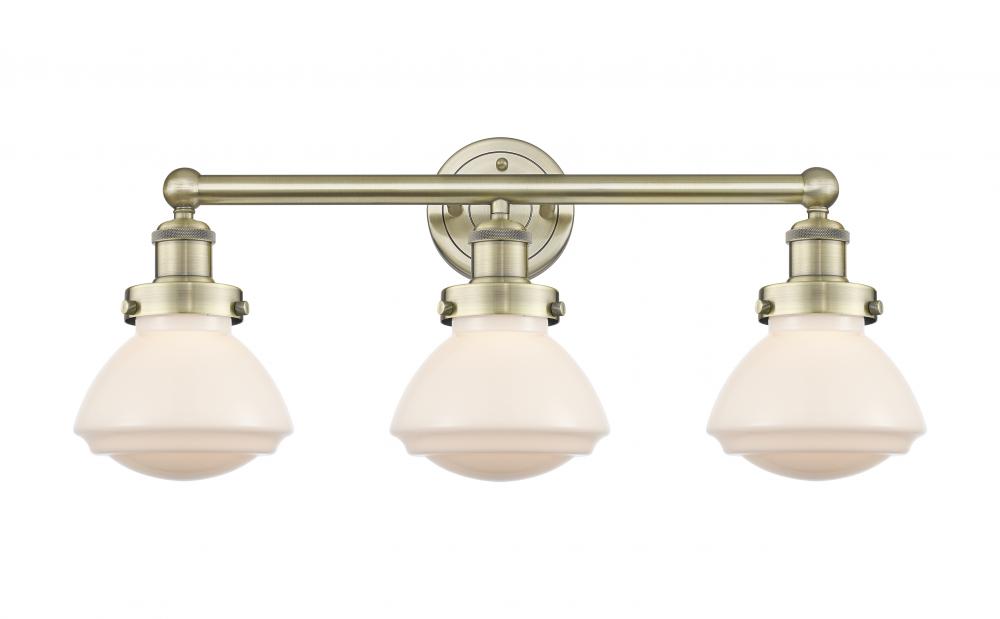 Olean - 3 Light - 25 inch - Antique Brass - Bath Vanity Light