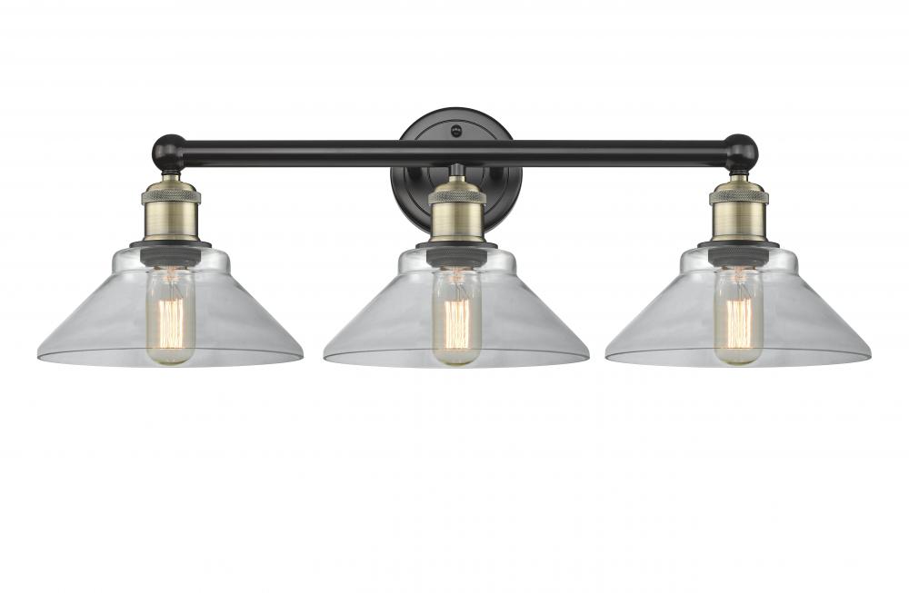 Orwell - 3 Light - 26 inch - Black Antique Brass - Bath Vanity Light