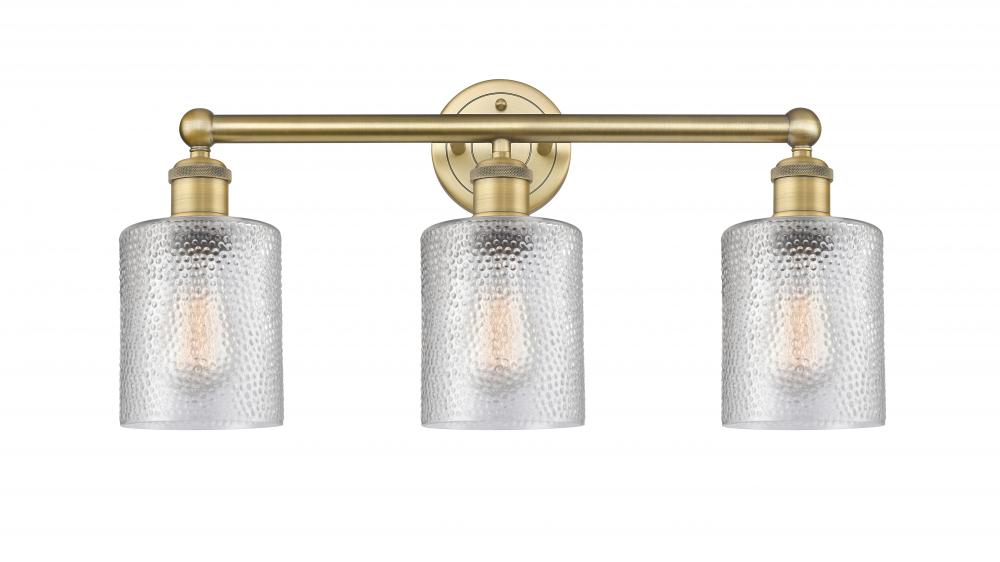 Cobbleskill - 3 Light - 23 inch - Brushed Brass - Bath Vanity Light