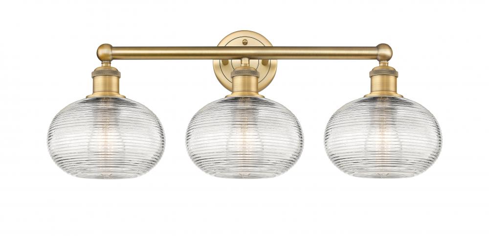 Ithaca - 3 Light - 26 inch - Brushed Brass - Bath Vanity Light