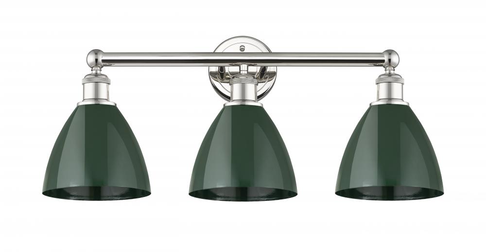 Plymouth - 3 Light - 26 inch - Polished Nickel - Bath Vanity Light