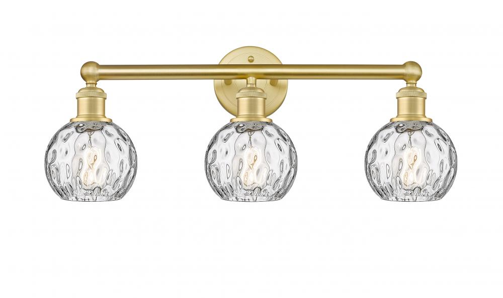 Athens Water Glass - 3 Light - 24 inch - Satin Gold - Bath Vanity Light