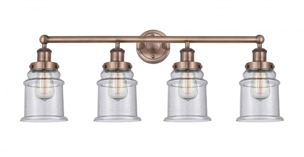 Canton - 4 Light - 33 inch - Antique Copper - Bath Vanity Light