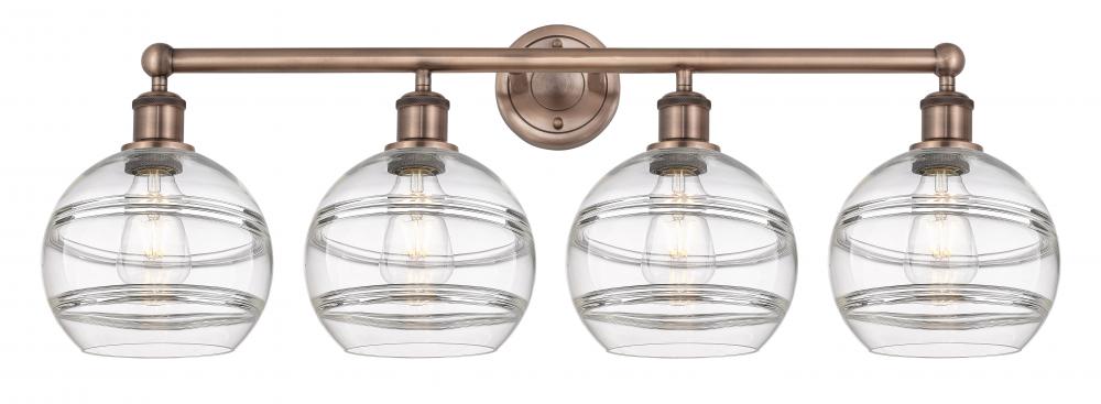 Rochester - 4 Light - 35 inch - Antique Copper - Bath Vanity Light