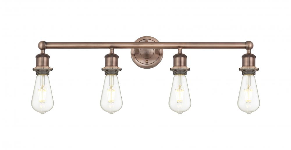 Edison - 4 Light - 29 inch - Antique Copper - Bath Vanity Light