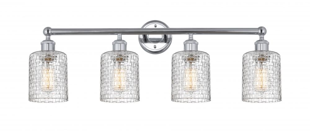 Cobbleskill - 4 Light - 32 inch - Polished Chrome - Bath Vanity Light