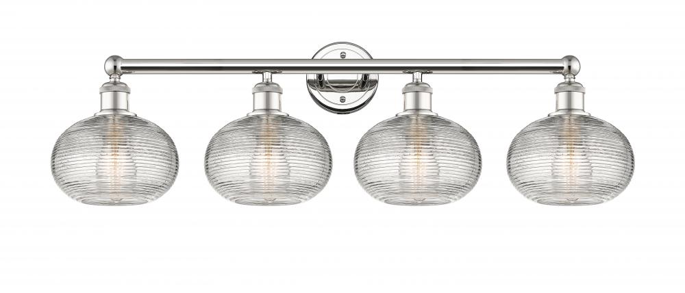 Ithaca - 4 Light - 35 inch - Polished Nickel - Bath Vanity Light