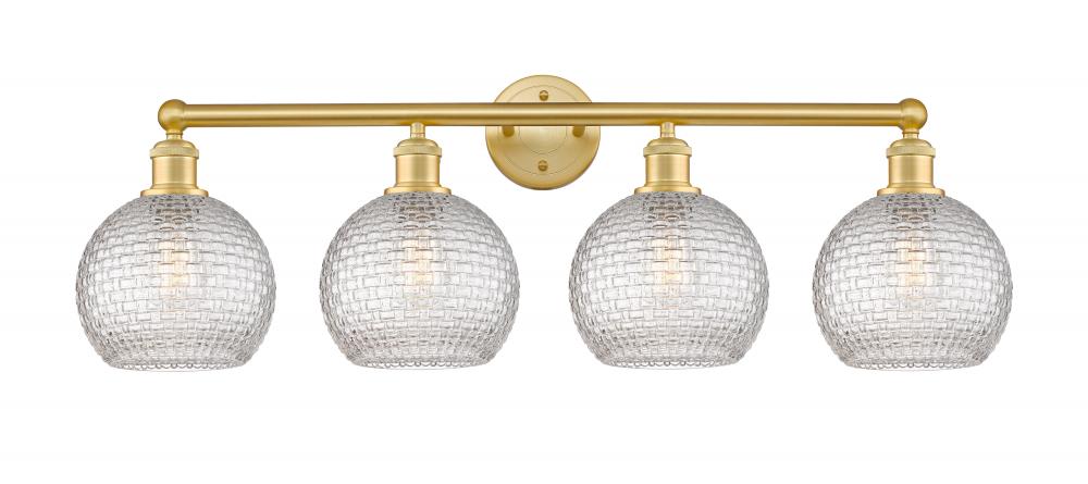 Athens - 4 Light - 35 inch - Satin Gold - Bath Vanity Light