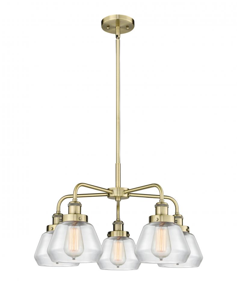 Fulton - 5 Light - 26 inch - Antique Brass - Chandelier